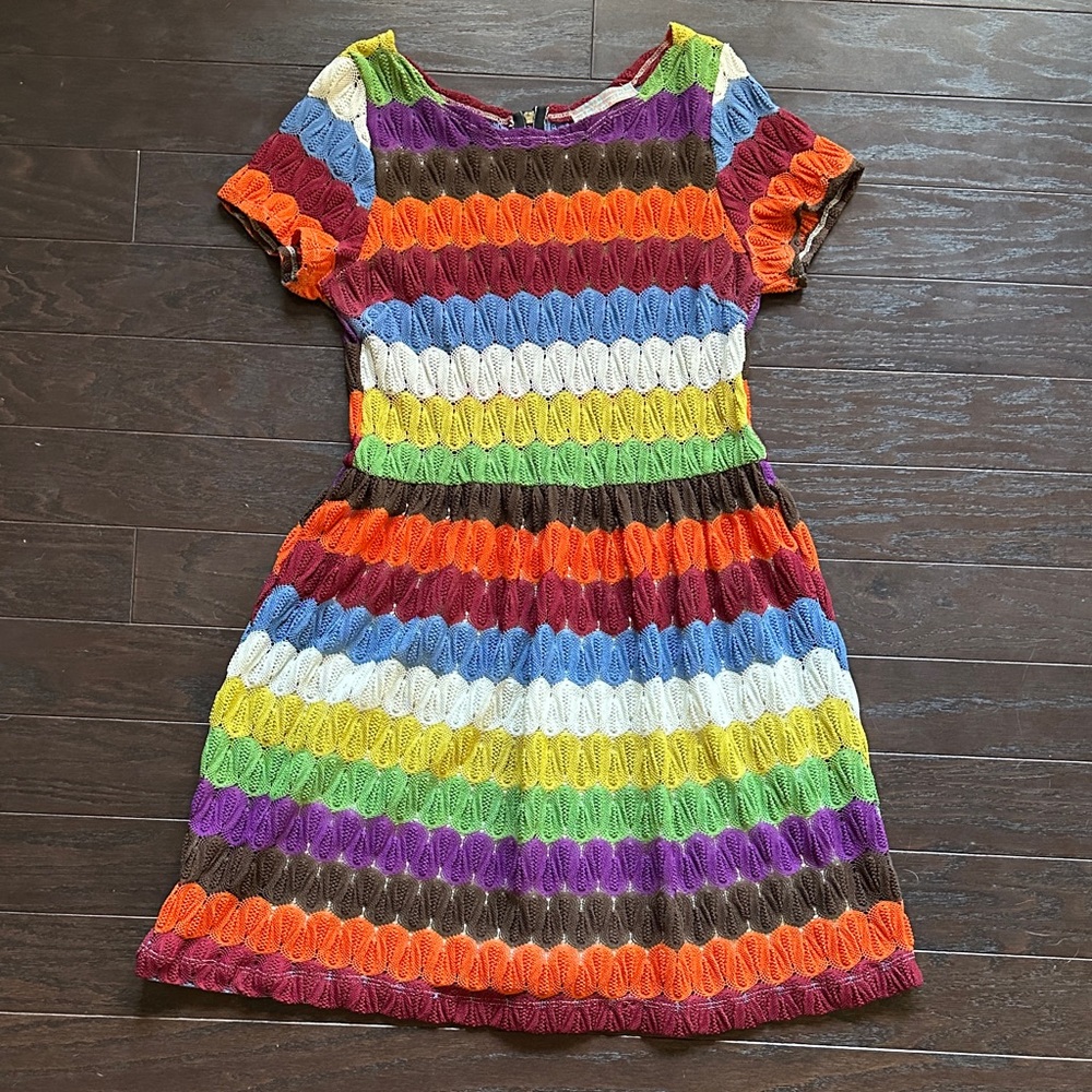 🌈 rainbow Striped Dress